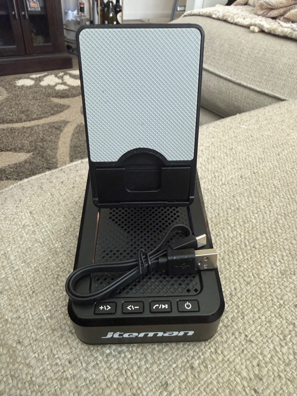 Jteman L9 Wireless Cell Phone Stand Bluetooth Speaker Hands Free NWOT Black